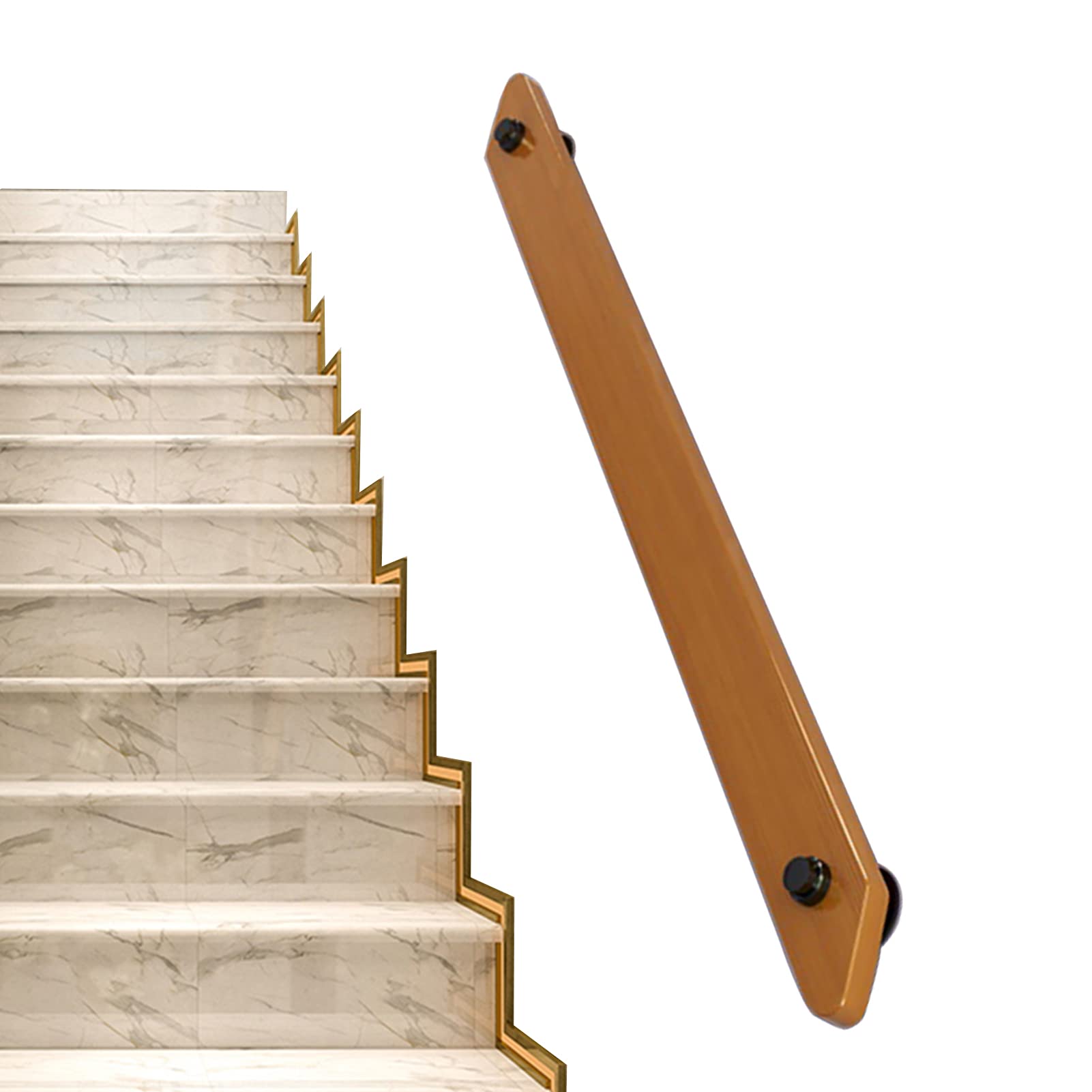 Rampe d'escalier extérieur et intérieur en bois personnalisable