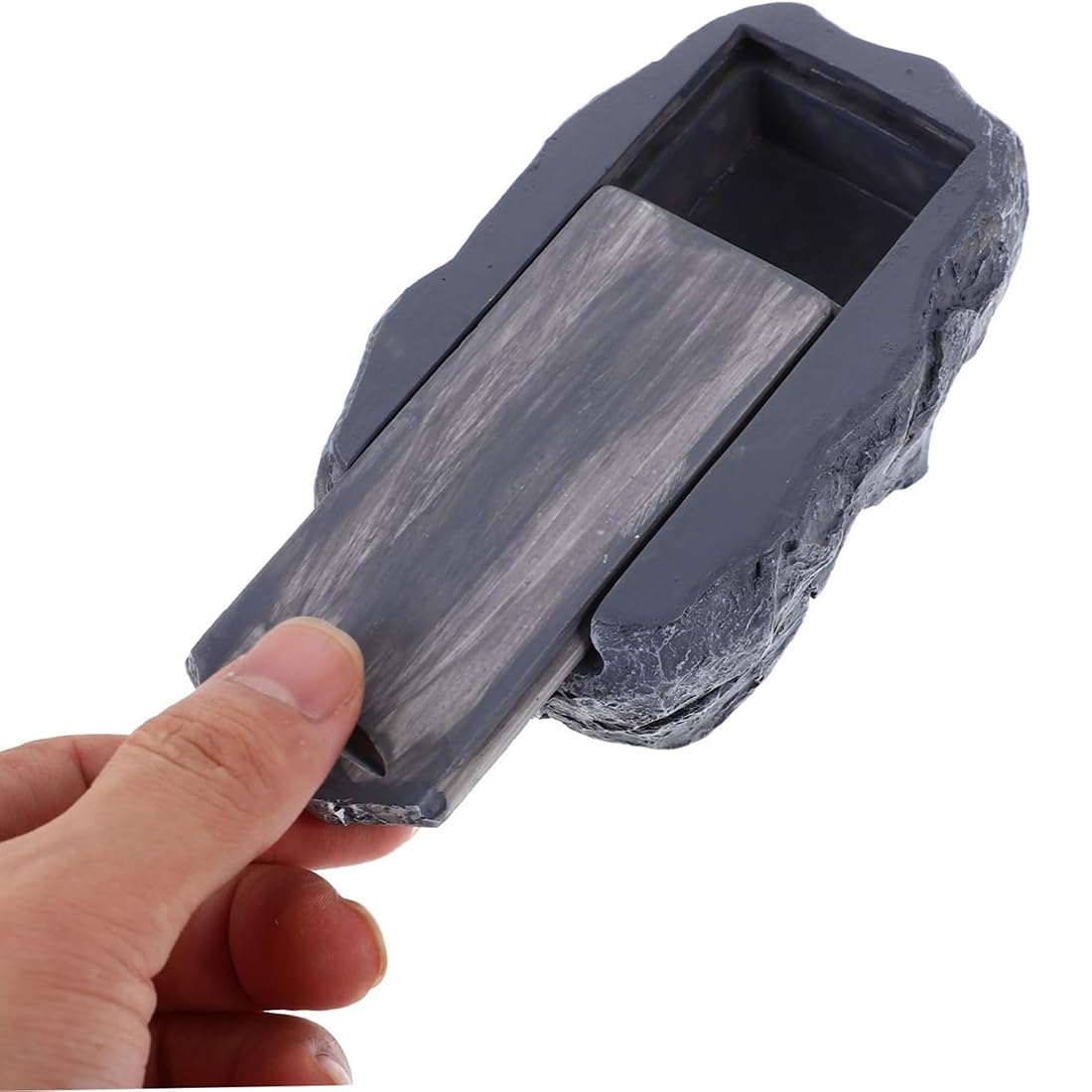SURALIN 1 escondite secreto para llaves al aire libre, caja fuerte invisible de piedra para llaves, ideal para jardín, terraza y exteriores