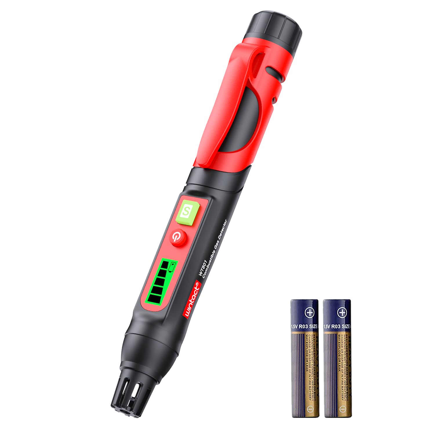 Wintact Gas Leak Detector, Portable Combustible Gas Leak Detector Pen, Natural Gas Sniffer Test Methane, Propane, Ethane, Toluene, Butane for RV, Home-image-33