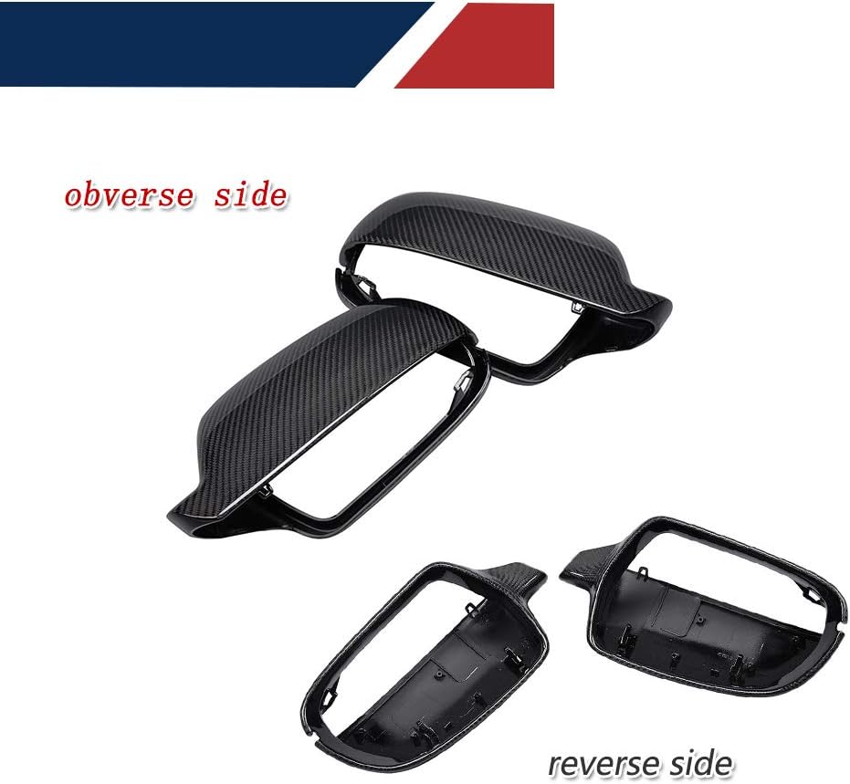 Carbon Fiber Mirror Caps for Audi A4 S4 A5 S5 RS5 B8.5 2011-2016 Replacement Door Rearview Side Mirror Caps Factory Outlet (Without Side Lane Assistant)