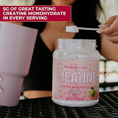 Miniatura 5 de Primeval Labs Monohidrato de creatina  Recuperación muscular + constructor para hombres y mujeres  Suplementos de entrenamiento fáciles de mezclar