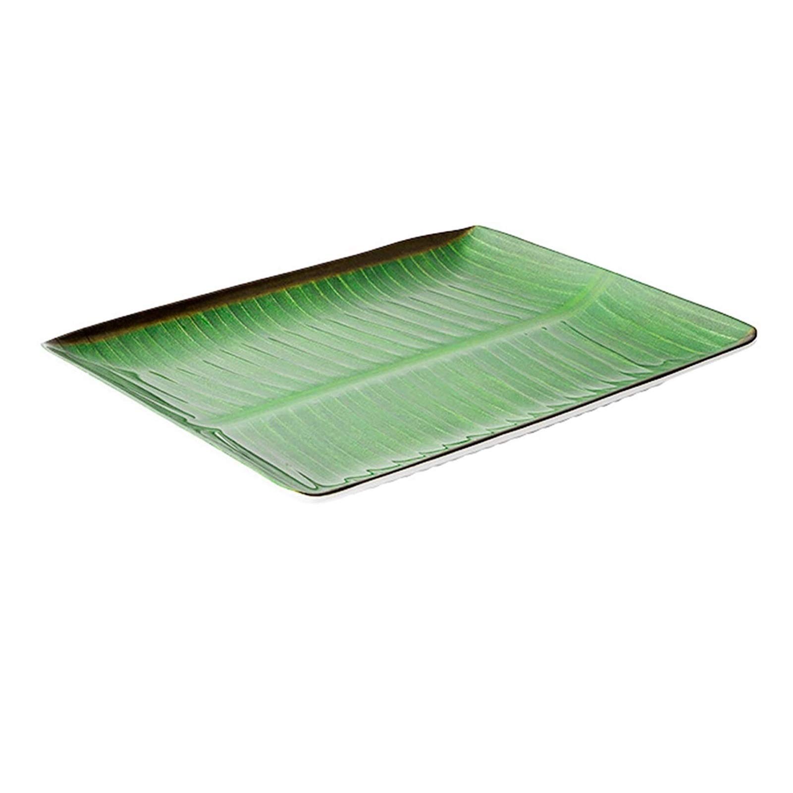 Plaques carrées de la feuille de banane incassables J126 pour repas