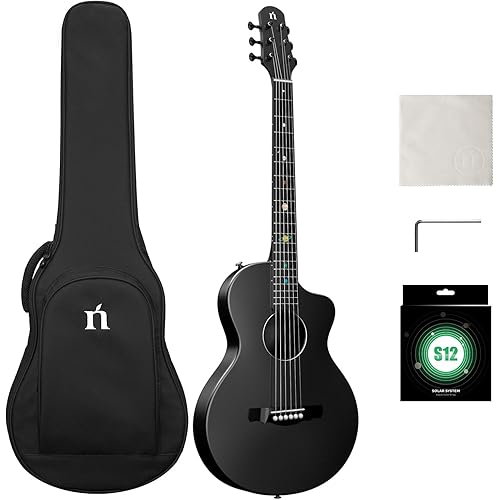 Natasha Carbon Fiber Acoustic Guitar, Cosmic Black