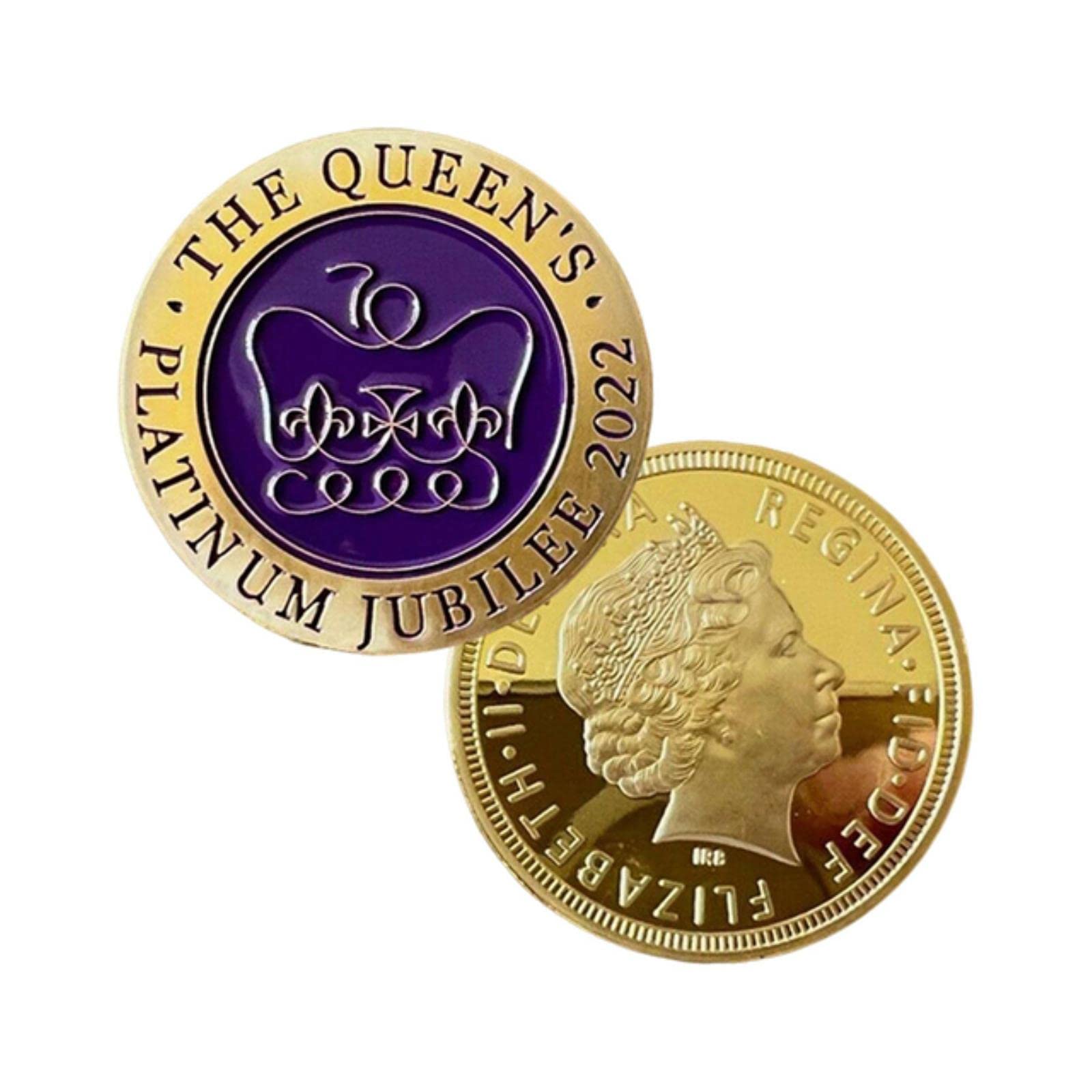 WLTY Queen Elizabeth II Commemorative Coin Platinum Jubilee 1926-2022 Coin Queen Commemorating 70 Years