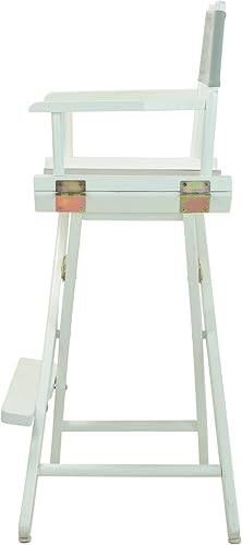 Miniatura 270 de Casual Home - Silla de director de 30 in, marco blanco, con lona color blanco, altura de barra