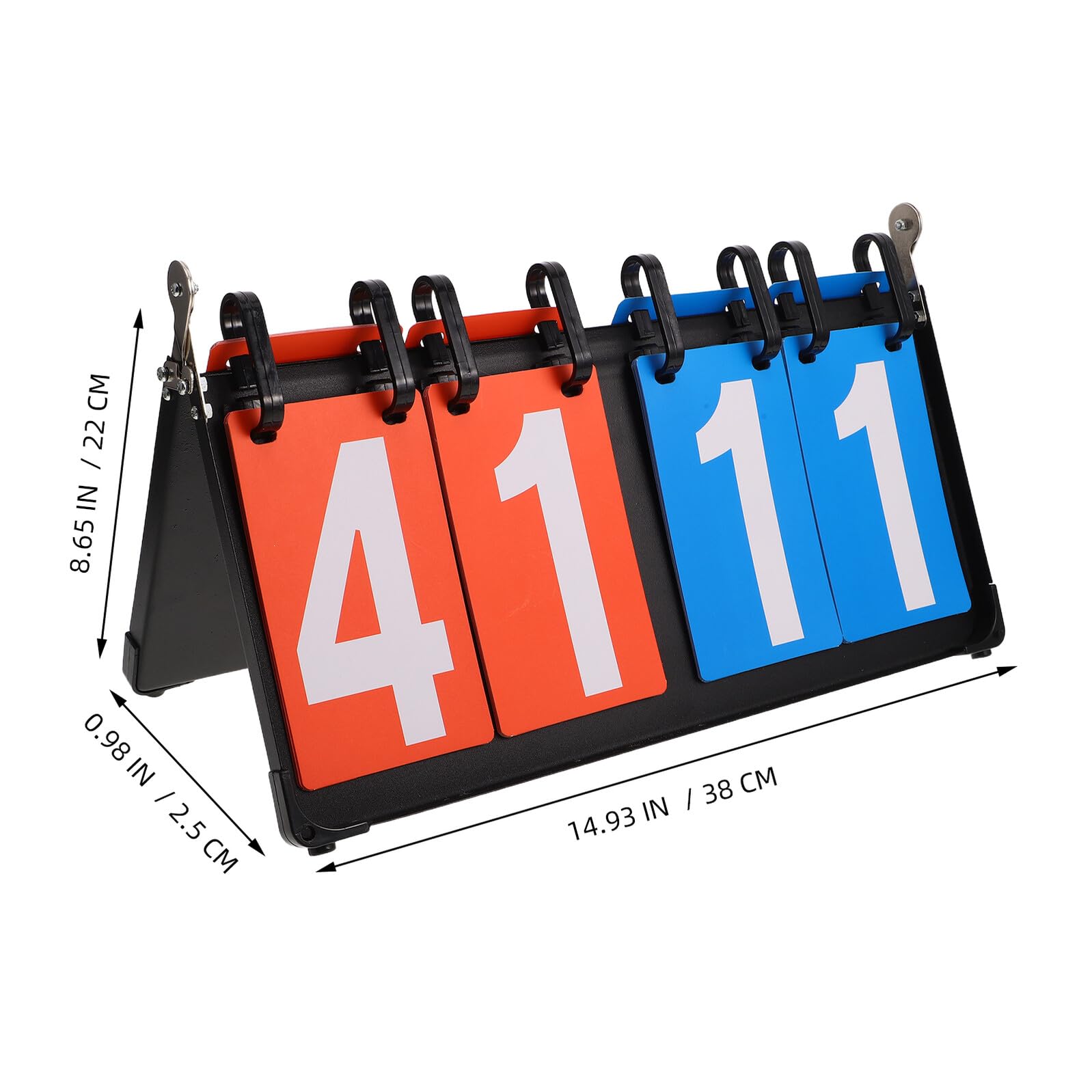 Tragbare Sportanzeigetafel Flip Scoreboard für Volleyball Basketball Tischtennis Badminton mit Robustem Stahlblech und Beschreibbaren Teamnamen Leicht und Sichtbar für Indoor
