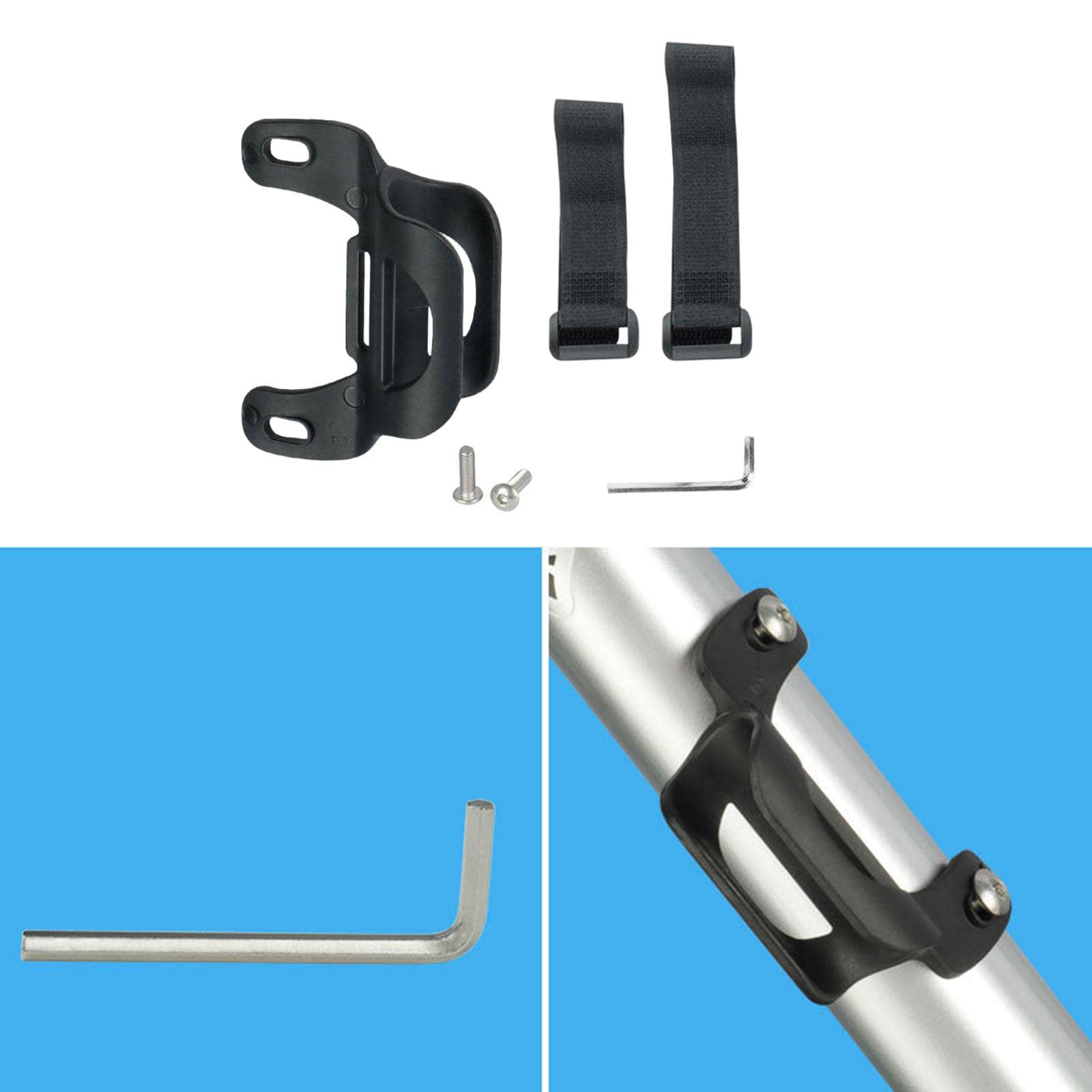 DYNWAVE Bike Air Pump Clip Bracket Tool Multifunction Supplies Accessories Inflator Mount for Water Bottle Cup Holder Riding Mountain Bike, C