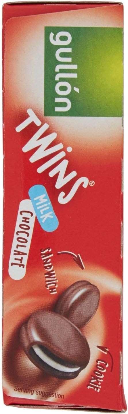Gullon Biscotti Twins - Galletas de cacao rellenas de crema y cubiertas de chocolate con leche (12 x 252 gr+ polpa italiana gourmet 400 g)
