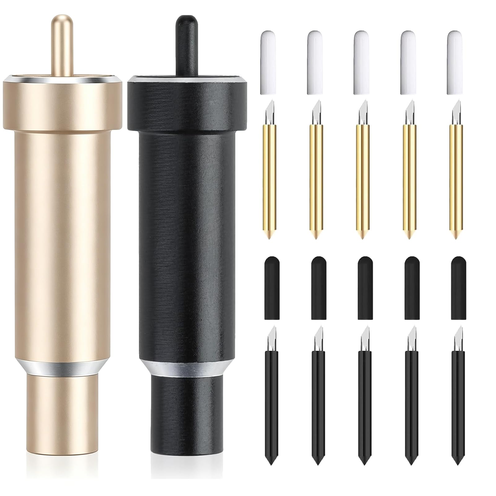 12 Pcs Deep Cut Blade Set, Fine Point Blade with housing for Cricut Explore 2/3 & Maker 2/3, 60° Replacement Blades for DIY Crafts, Housing for Precision Cutting for Slicing Cuts Glitter Vinyl
