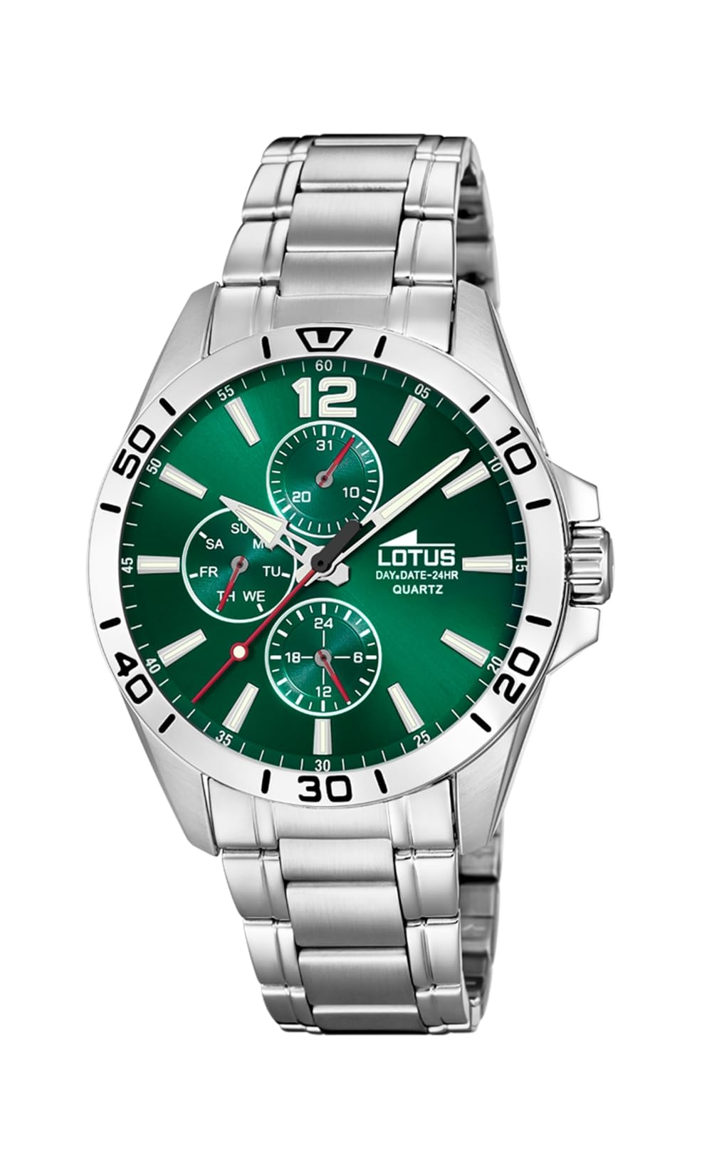 LOTUS Reloj Hombre 18812/7 Multifuncion Caja de Acero Inoxidable 316l Plateado Correa de Acero Inoxidable 316l Plateado