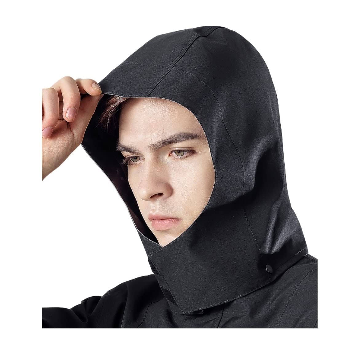 Chubasquero Mujer Hombre Impermeable Transpirable Lluvia Traje Chubasquero Poncho con Capucha Chubasquero Chubasquero Conjunto Impermeable Poncho Lluvia (Color : B, Size : XXL)