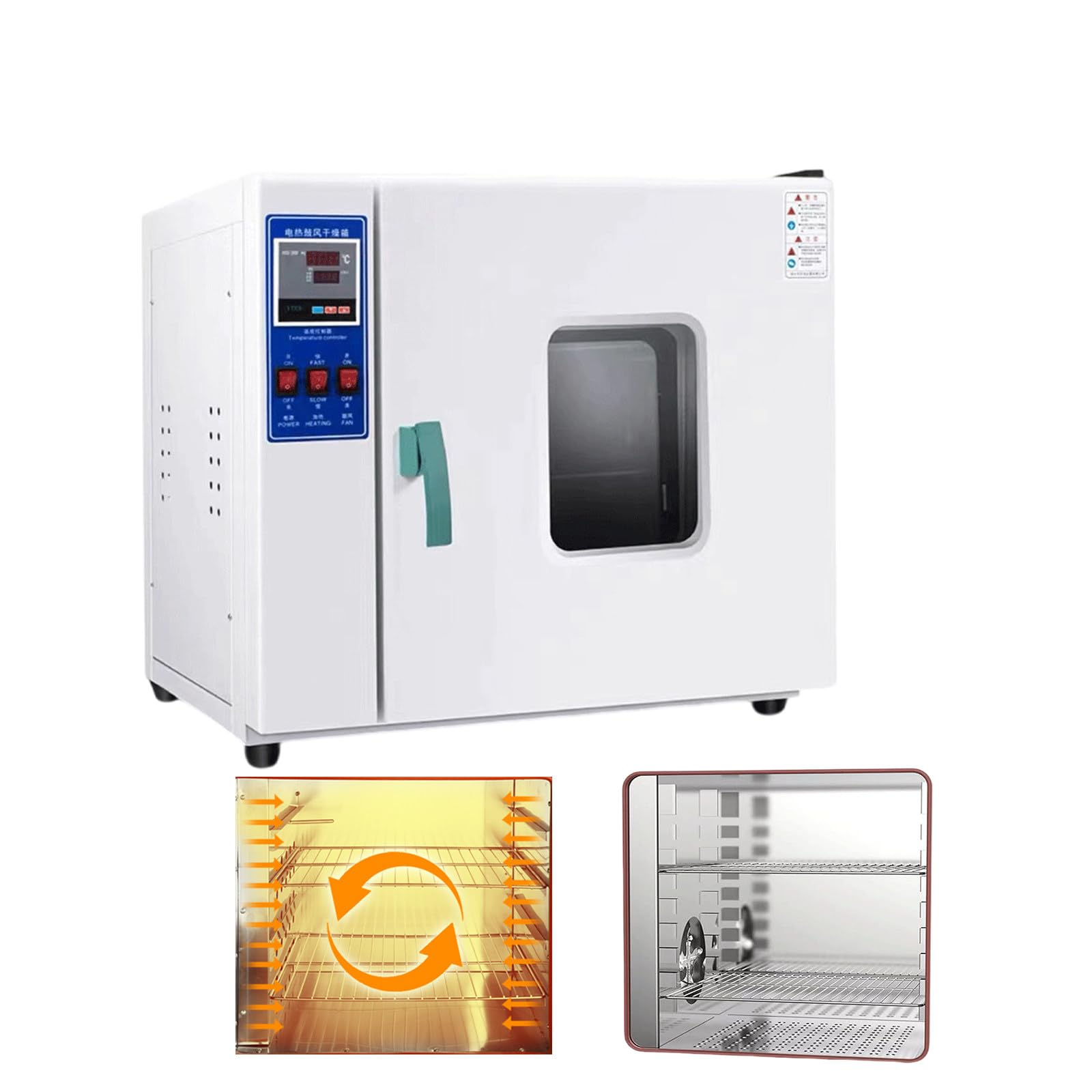 Lab/Industrial Horno de Secado rápido a Temperatura Constante - Controlador con Pantalla Digital Inteligente, convección Forzada de Aire para un Secado eficiente,70L