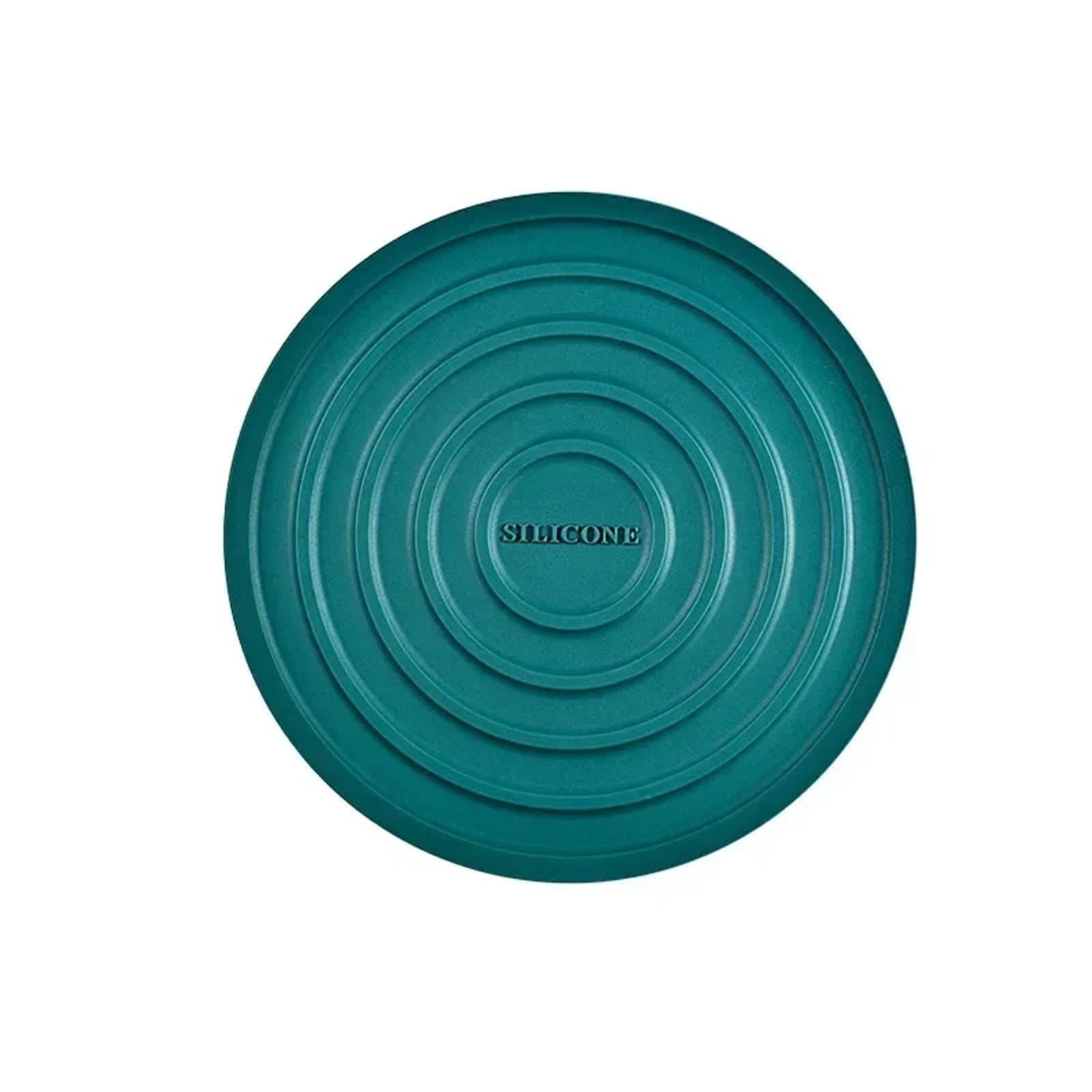 3pcs Silicone Mat Coasters Placemats Anti-slip Table Mats Kitchen Accessories Round Placemat Tableware Insulation Pad For Kitchen Dining Tables(Green)