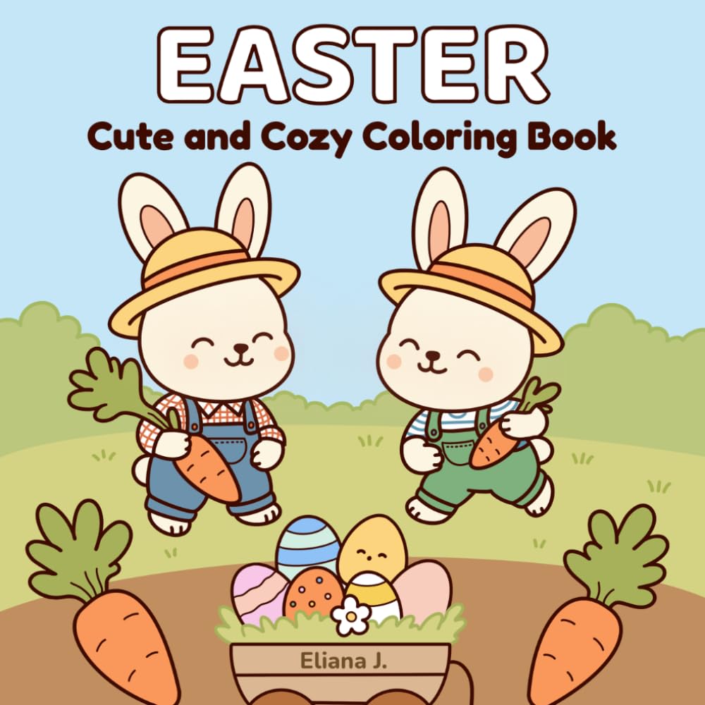 Easter: Cute and Cozy Coloring Book