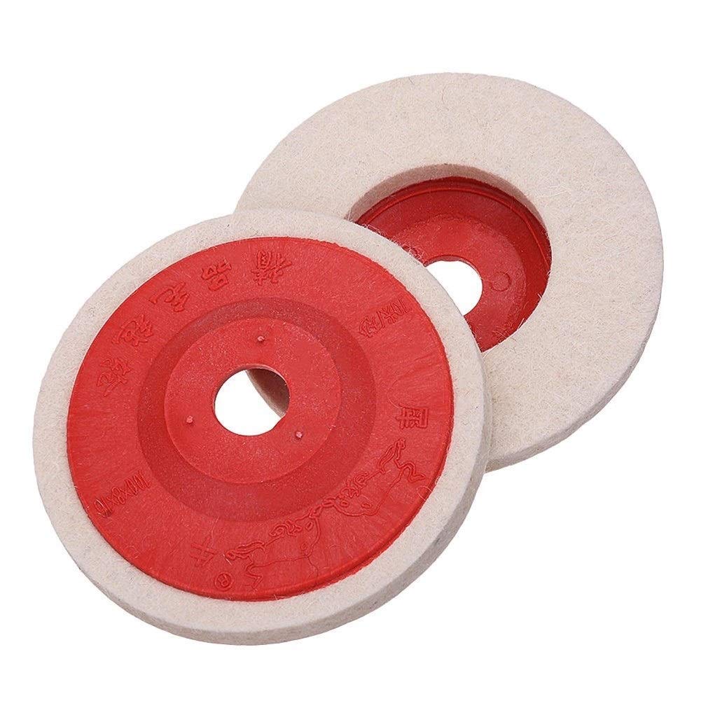 10 pz 100mm 4 Pollici Lana Lucidatura Smerigliatrice Angolare Ruota Feltro Lucidatura Disco Pad Abrasivi