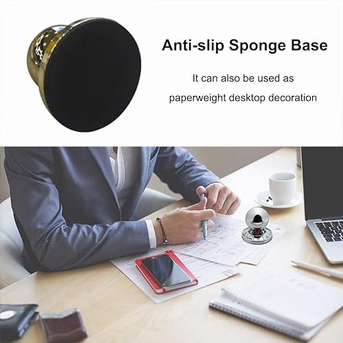 Miniatura 5 de Giveme5 Bola para tomar decisiones, bola de metal para decisiones de profecía y destino, para oficina en casa, juguete de descompresión antiestrés,