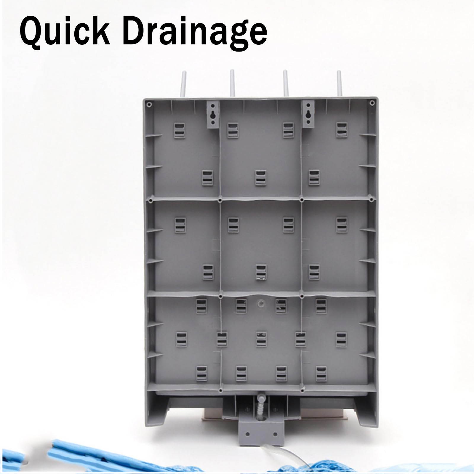 Escurridor de Laboratorio con Soportes Desmontables, Drenaje rápido para Material de Vidrio, Tubos de ensayo, Vasos de precipitados y matraces, Material PP Duradero.
