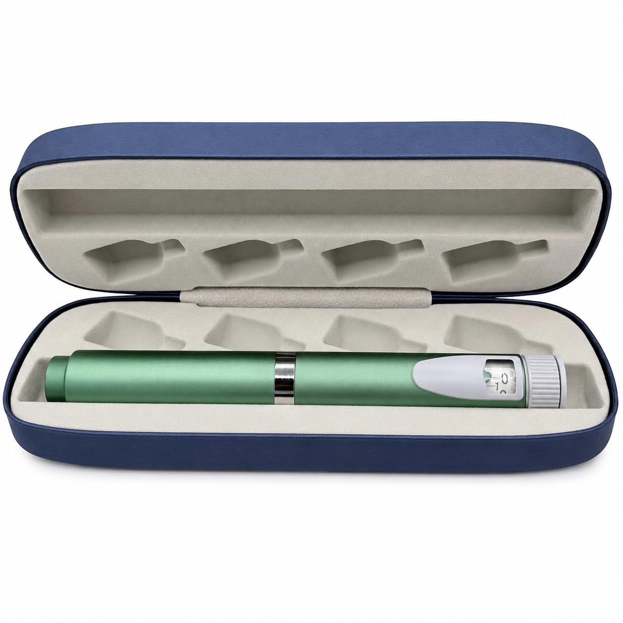 Stylo injecteur à insuline/peptide réutilisable avec étui de voyage rigide, compatible avec les cartouches standard de 3 ml, kit compact et portable