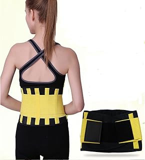 Fitness Waist Belt Waist Trainer Brace Slimming Belt Elastiac Lumbar Support Exercise Slimming Gym Belt Adjustable Burn Fat Weight Loss Body Shaper Sport for Men and Women