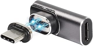 CERRXIAN 24Pin USB C Magnetic Adapter,90 Degree USB4.0 PD 100W 40Gb/s Quick Charge & Data Transfer 4K@60Hz Video Output(R)