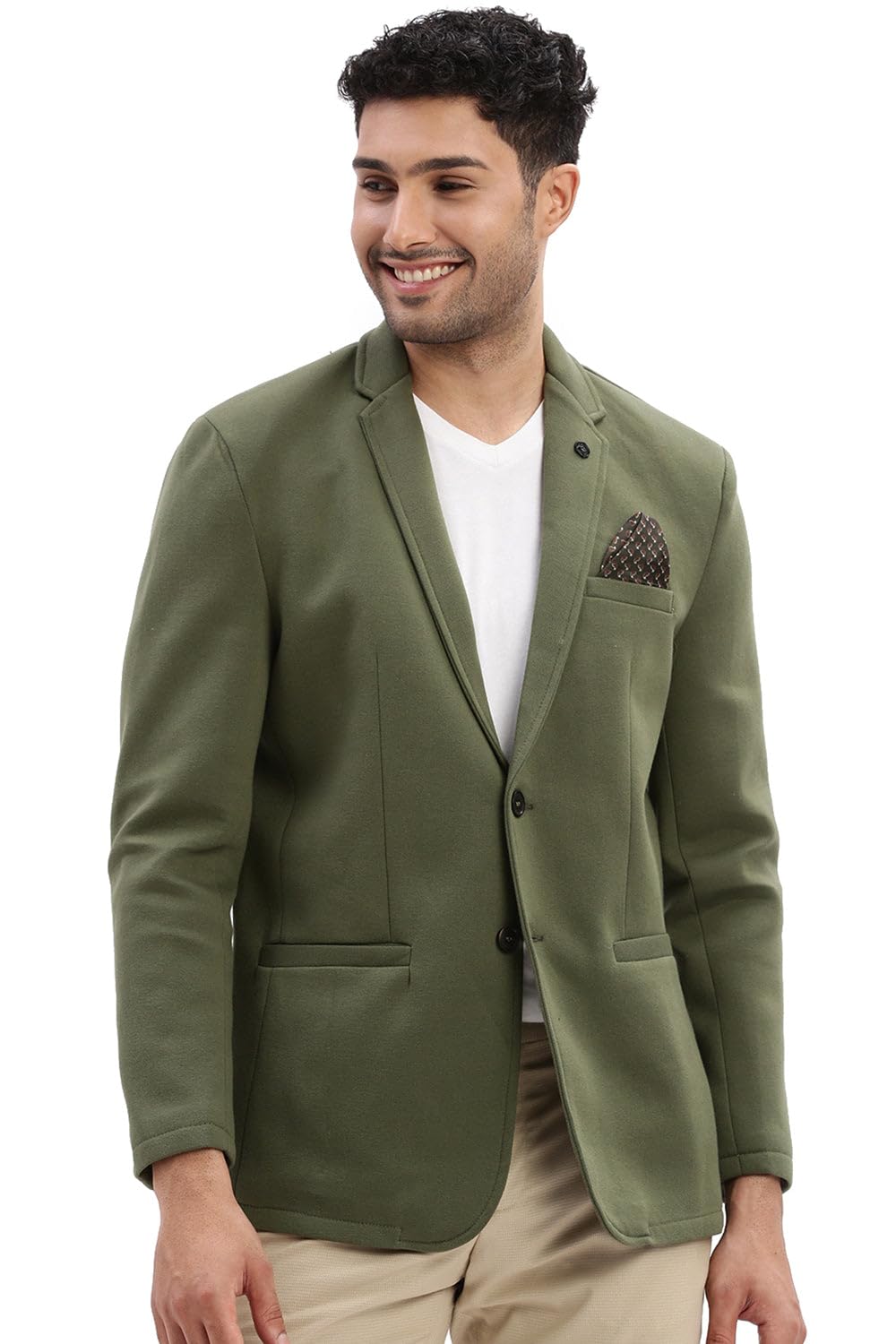 showoffff Men Solid Single Breasted Casual Blazer | Notched Lapel Full Sleeves Cotton Blazer for Mens | Slim Fit Regular Length Blazer for Men's-picture-52