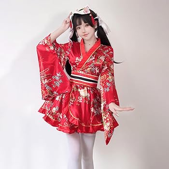 Amazon.co.jp: [TYYRBMG] セクシー コスプレ 花魁 浴衣 和服 3点