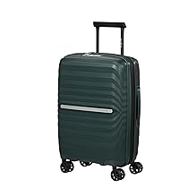 Samsonite Neo Flux – Spinner S Slim, Bagaglio a mano espandibile, 55 cm, 39, 45 L, Verde giungla (Jungle Green)