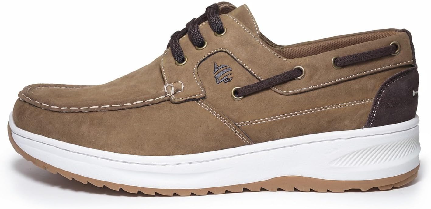 Casual Loafers for Men, Mens Boat Shoes, 3-Eyelet, Cushioned Insole, Faux Leather - Image 3