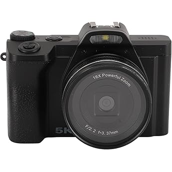 Digital Camera 48MP 5K HD WiFi Vlogging Camera with 58 mm UV Filter for Photography 3.5 Inch IPS Display Auto Focus 16x Digital Zoom Anti Shake Poetic Vlogging Video Camera