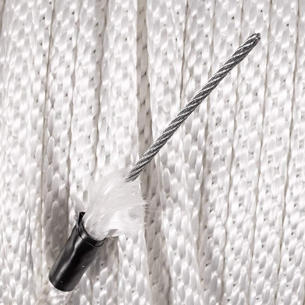 Rope and Cord Solid Braid Nylon Galvanized Cable – Multi Use Rope Holds 3,500 lbs-13,000 lbs! – Black 1/4 in x 100 ft