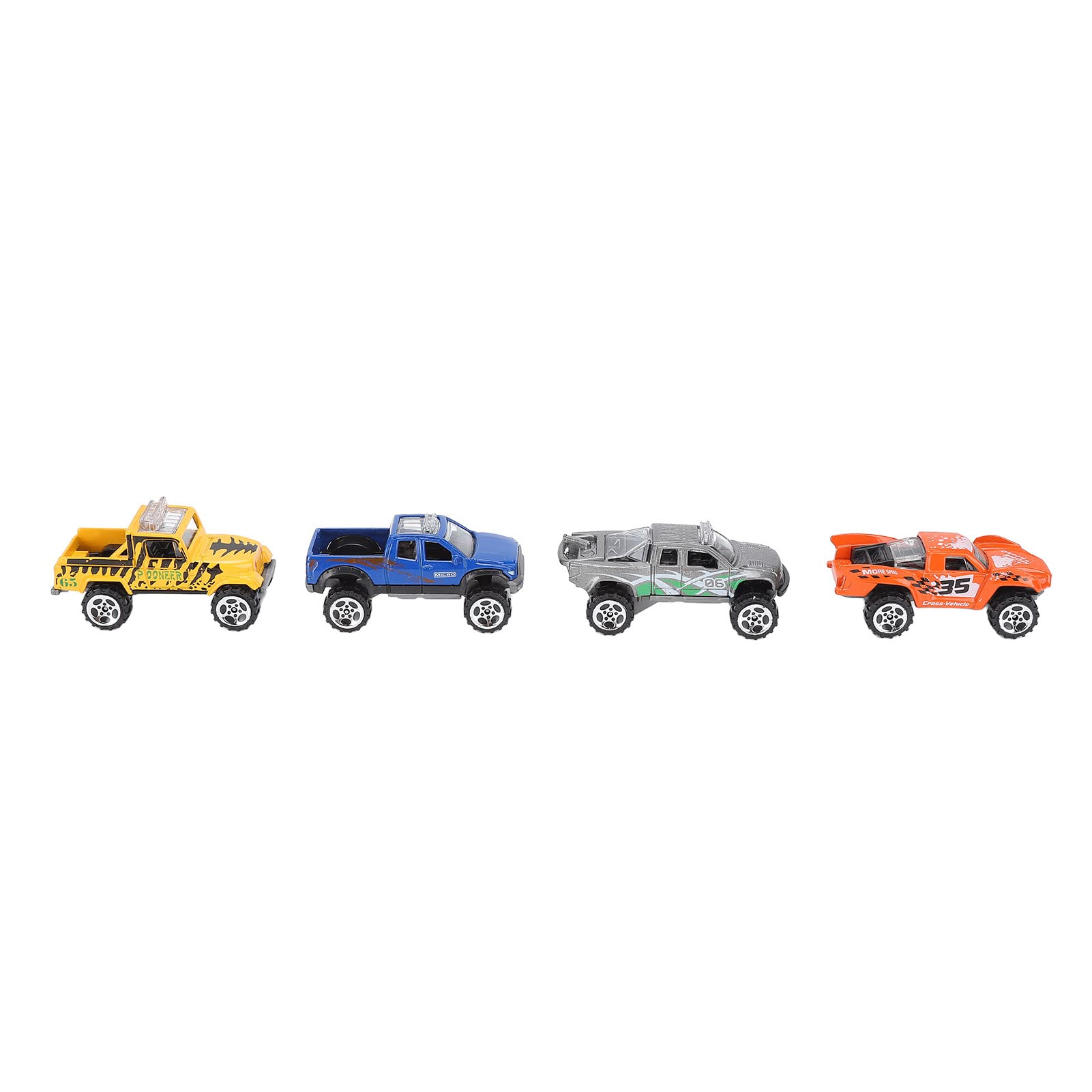 Racing Pickup Model, Simulated 1/64 Scaled Safe Collectible Off Road Vehicle Toy for 3 Years Old Above(C section graffiti off-road)