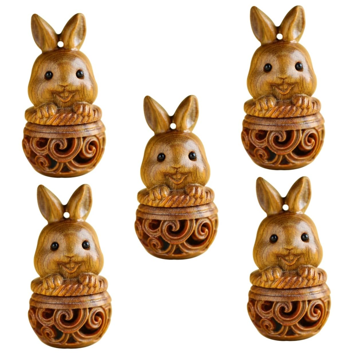5pcs sándalo saquitos Colgante Botella de aromaterapia Decorativa medallón Colgante con aceites Esenciales difusor joyería Suministro de Aroma Llavero decoración Esencial