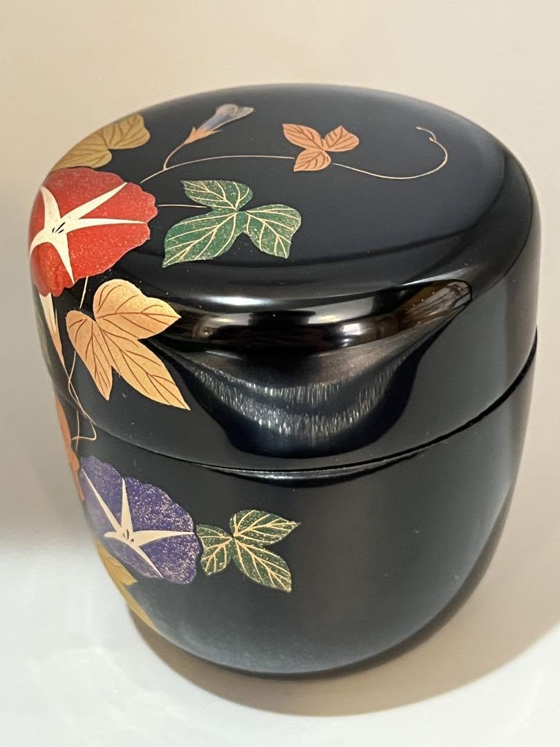 HOLIDAY　茶道具　佐々木麗峰作　柳蒔絵　棗　共箱　V　R6408 HOLIDAY様専用 茶道具 佐々木麗峰作 柳蒔絵 棗 共箱 V R6408