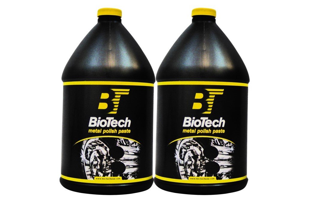BioTech Metal Polish Paste, Metal Cleaners, Metal Polishers, Metal Shine 128 oz Gallon (2)