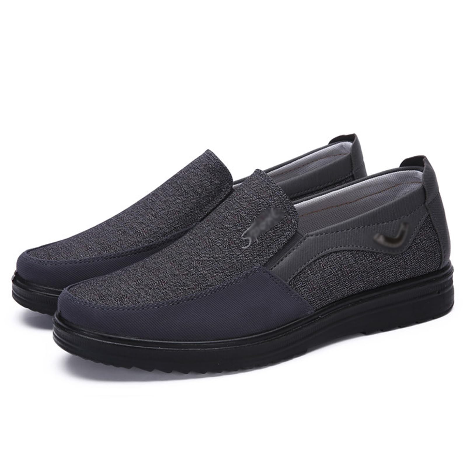 Wsuwane tenisówki, wygodne i stylowe buty do chodzenia, lekkie, modne buty męskie, oddychający i lekki materiał (Dark Grey US Men 6.5)