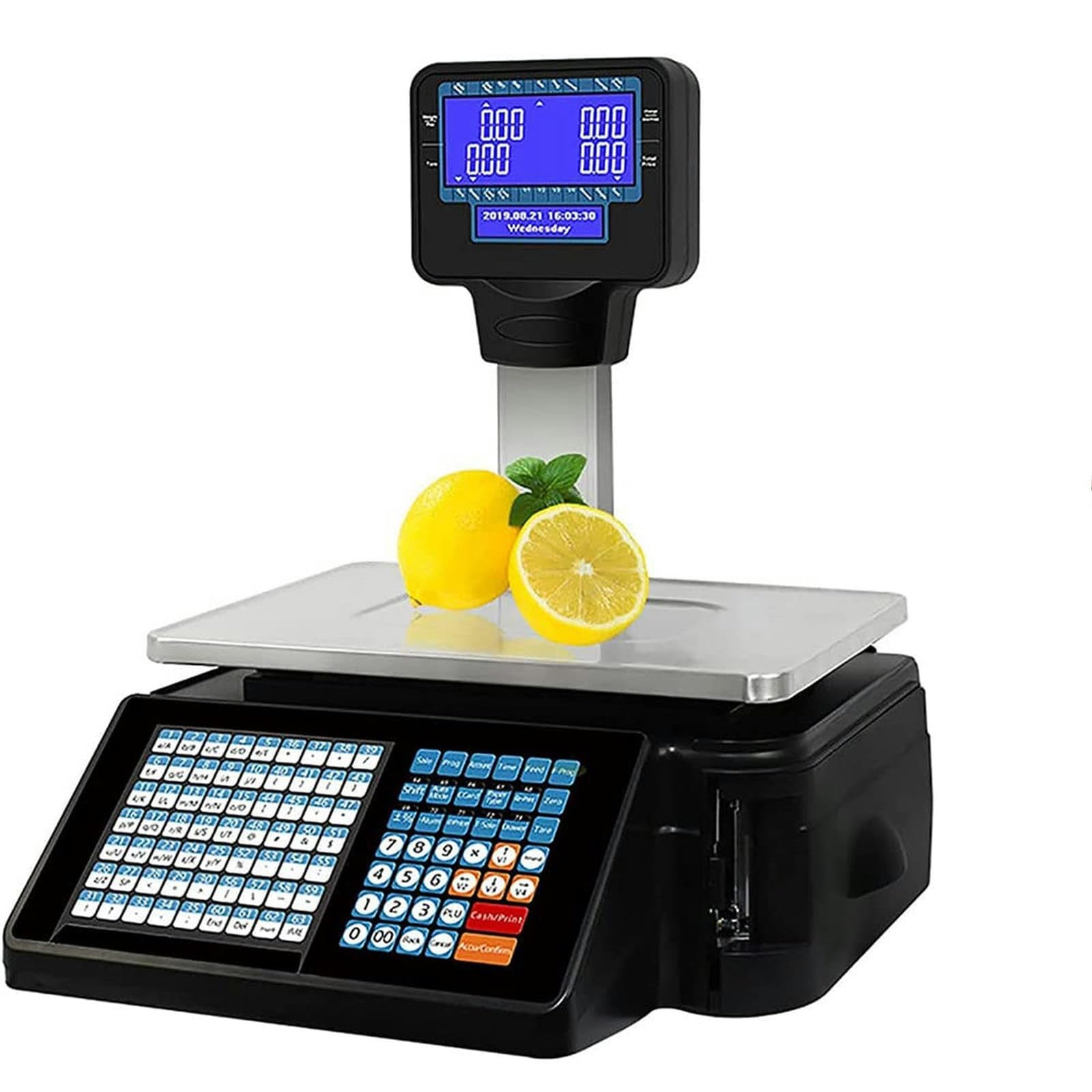 MYUYEE Cash Register Scale,Electronic Label Printing Scales,Commercial Scales,Retail Electronic Price Computing Scale,For Supermarket/Retail Store/Warehouse Weig (Scale)