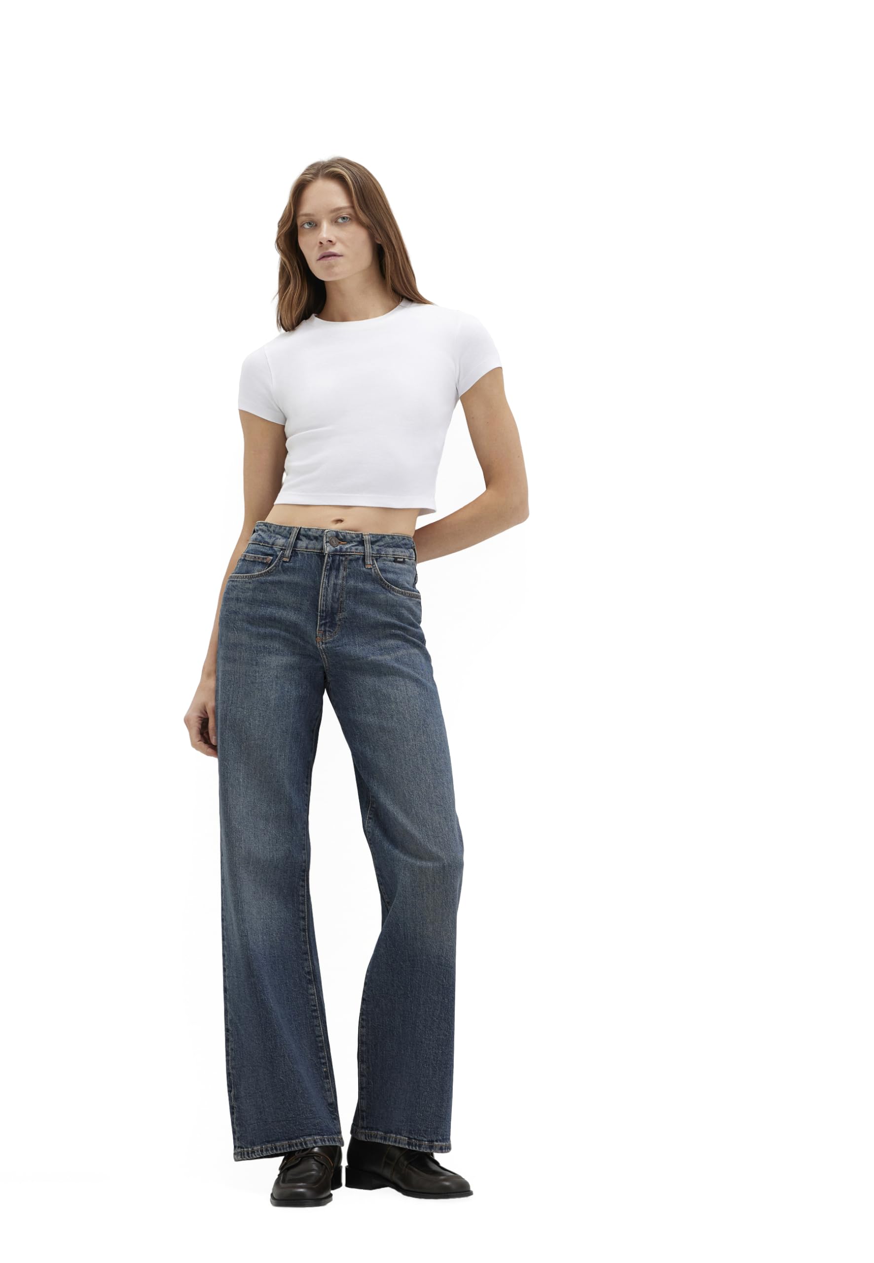 Mavi Damen Denim Pants Malibu Wide Leg Jeans