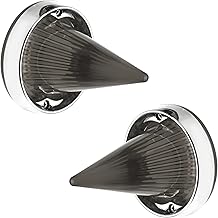 Smoke Bullet Turn Signal Light Lens Cover Fit for Harley Touring Road Glide Road King Electra Glide Tour Glide Heritage with 3-1/4'' Flat Turn Signals,NOT Fit for LED (Plated Smoky)