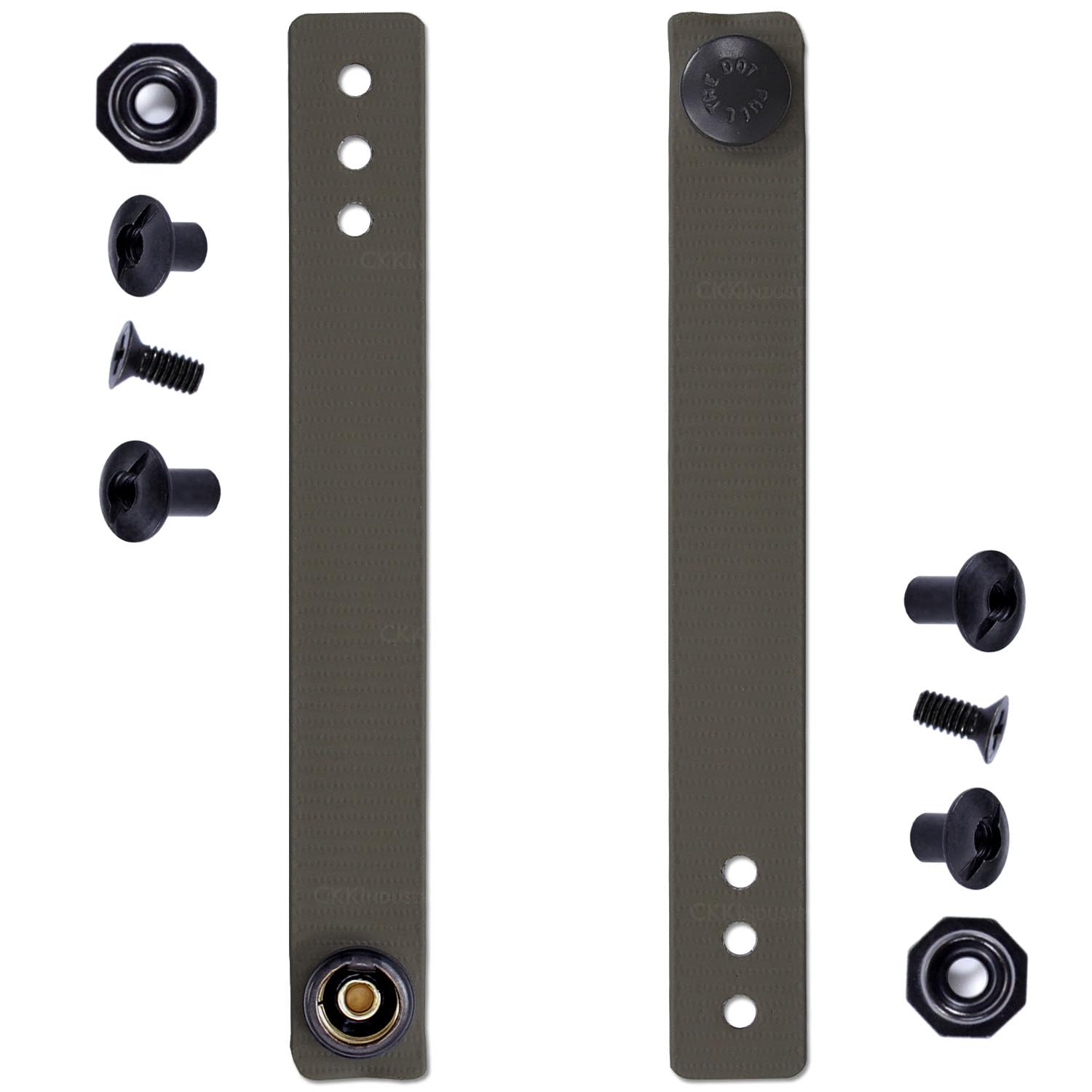 IWB Soft Belt Loops - (Olive Drab) – HD Ruberized Nylon - w/Pull-The-Dot Security Snaps & Multi Mounting Hardware - (Fits 1.25-2.0 inch Belts (Adjustable) - (1 Pair)