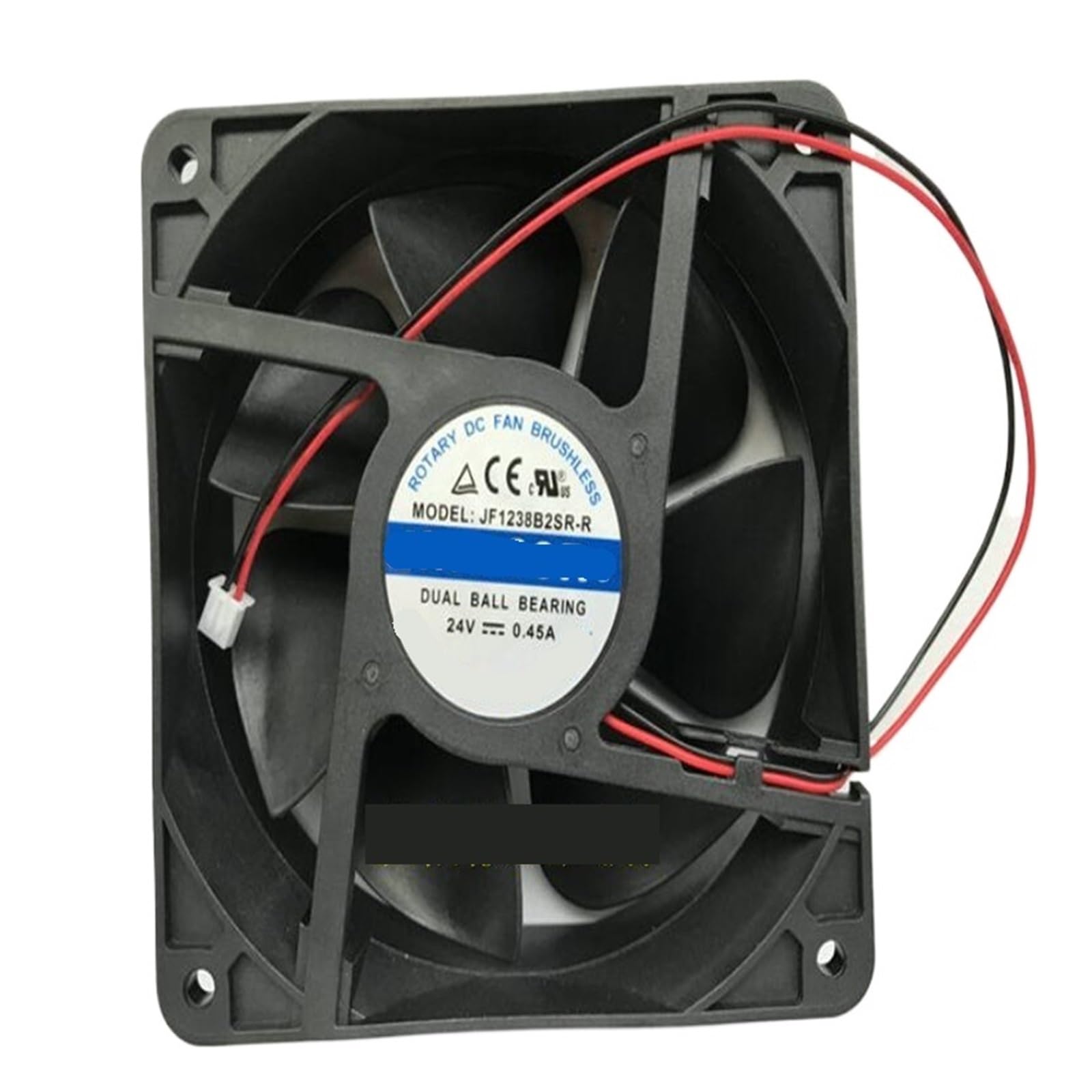 PEQYUACTE 12038 JF1238B2SR-R DC24V 0.45A 120 * 38MM Two-Wire Inverter Fan