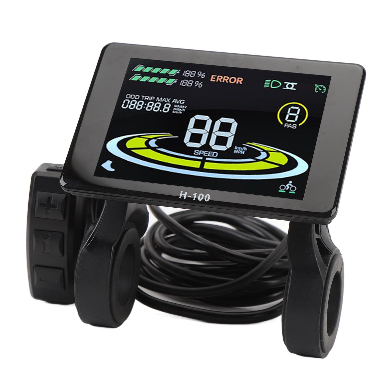 BuyWeek Kit de Contrôleur de Moteur sans Balais pour Vélo Électrique, 36V 48V 750W 1000W 30A 3 Modes Contrôleur d'onde Sinusoidale Panneau d'Affichage LCD Couleur H-100, pour Scooter Électrique