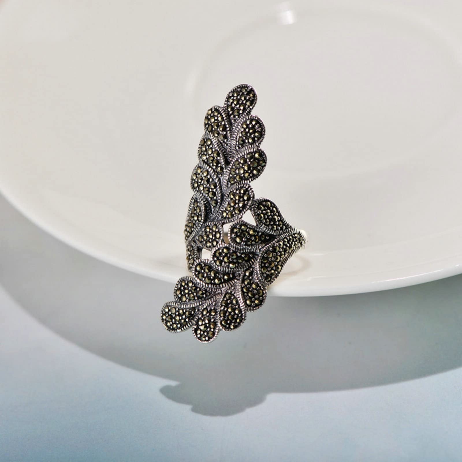 Bandring Silber 925 Damen, Silberring Damen Blattring Stilvolle Geschenke Zum Muttertag