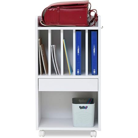 Amazon Co Jp Jkプラン 多機能 ランドセルラック 収納 子供部屋 本 絵本ラック スリム ランドセル収納 子供 ラック ランドセル 木製 キャスター付き 引き出し ホワイト Frm0123wh ホーム キッチン