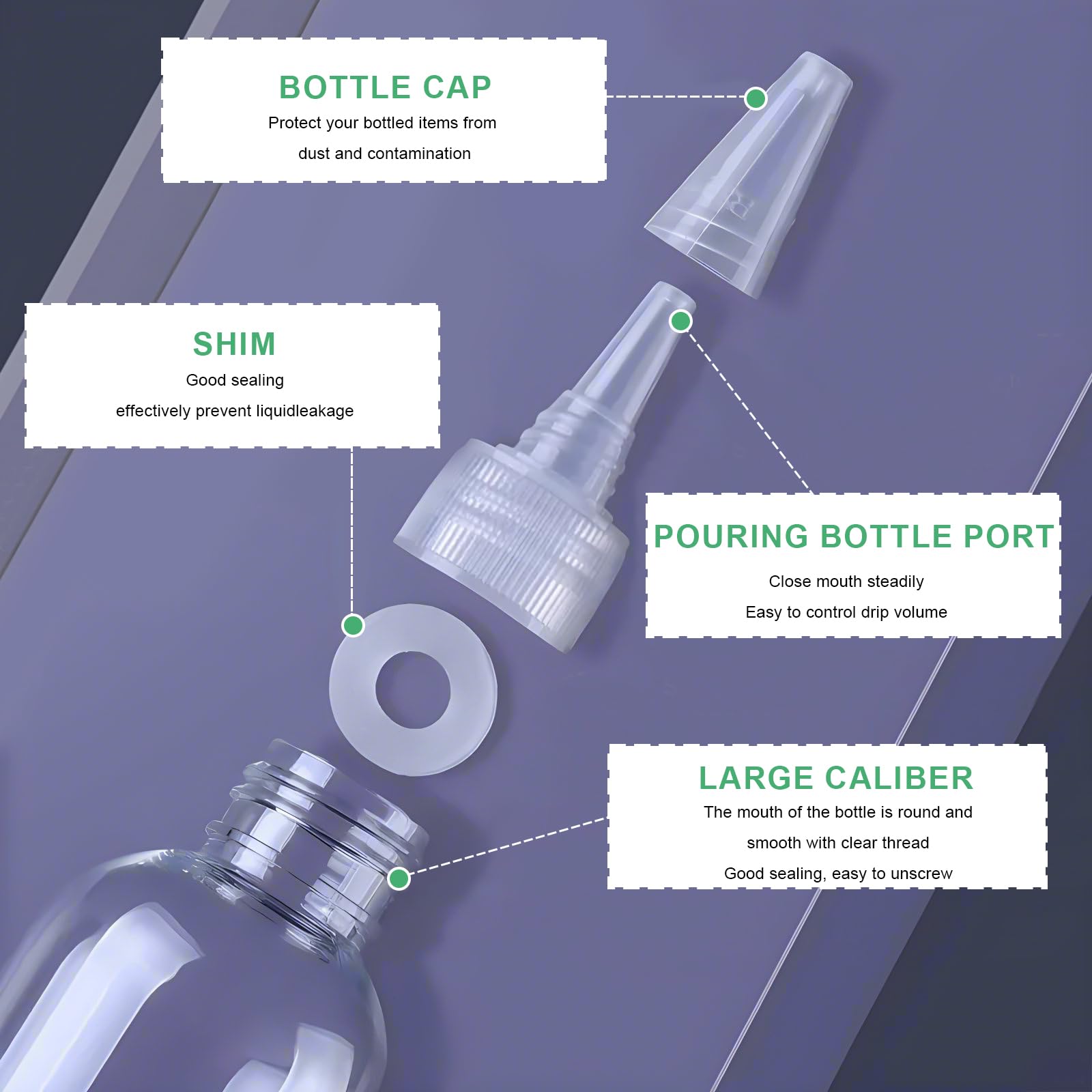 12 Bottigline Plastica Squeeze 20ml - Dispenser Per Salse, Oli E Liquidi, Con Tappo Antigoccia