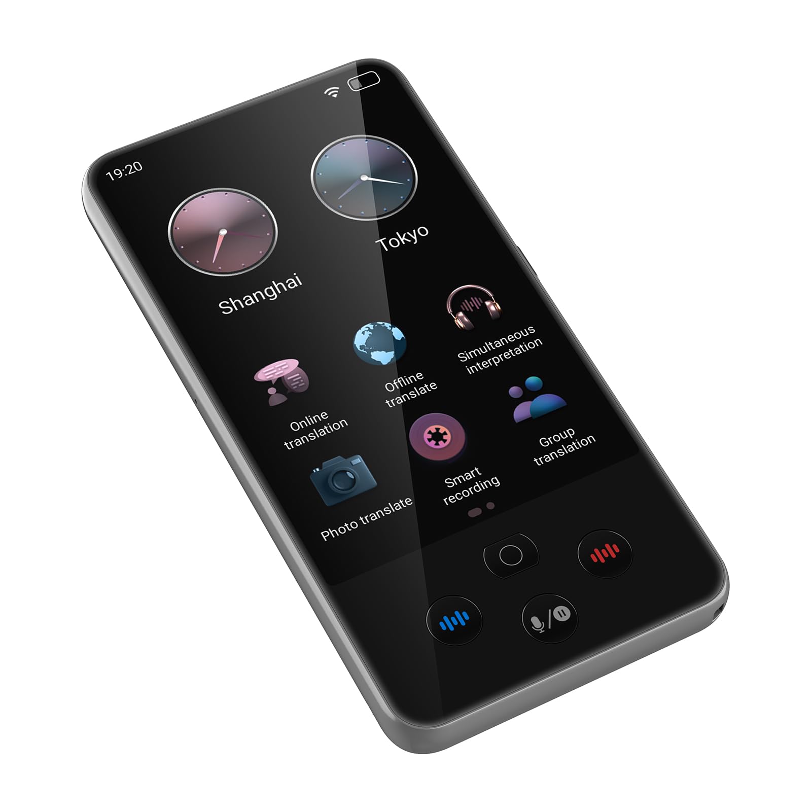 XUMIUZIY Tragbarer Touchscreen-Übersetzer, 138 Sprachen, Multifunktionales Sprachgerät für Geschäftsreisen, 3,97 Zoll