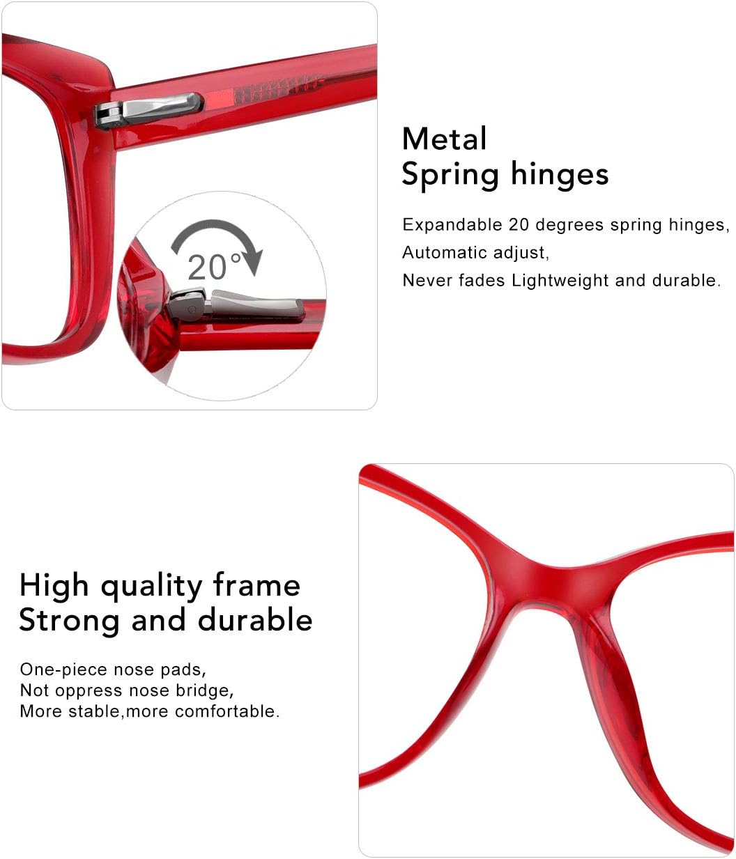 MEETSUN Blue Light Blocking Glasses for Women Anti Eyestrain Filter Blue Ray Oversized Computer Game Glasse - Image 6