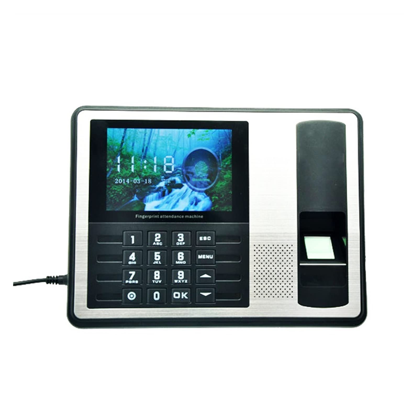 CUDTAPI Biometric Fingerprint Usb Time Clock English Voice Attendance Recorder Time Clocks For Employees Small Business
