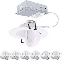 Vista 8 de Luz empotrada LED de 3 pulgadas - 7W de cardán sin lata de bronce cepillado al óleo Intertek Lighting, luminaria de globo ocular regulable, foco