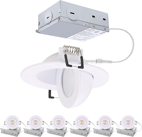 7W luces LED empotrables de 3 pulgadas con cardán giratorio, luz descendente direccional ajustable en 360°, iluminación de embutido regulable con