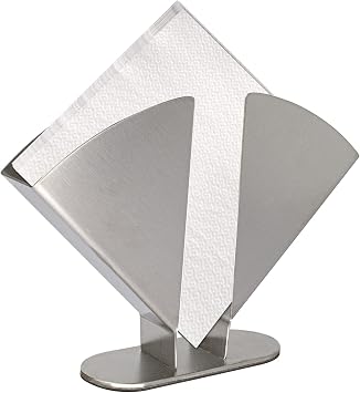 Silver Napkin Holder - Stainless Steel Napkin Holders for Tables - Modern Serviette Holder -Dining Table Napkin Holders for Kitchen Perfect for Outdoor Events